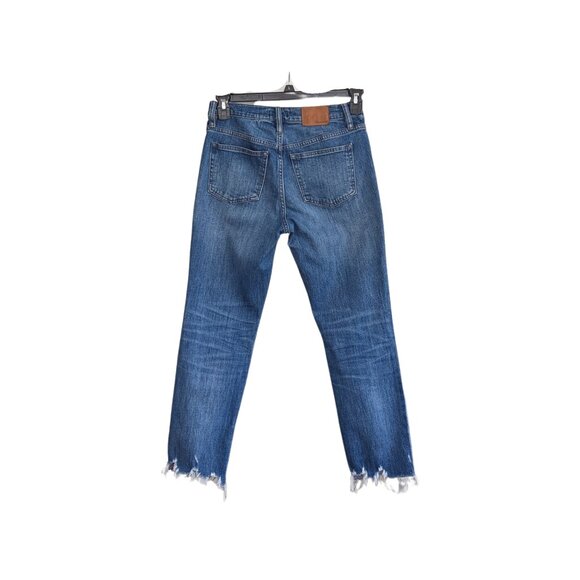 ✨ J.Crew Slim Broken-In Boyfriend Jeans Size 25  Medium Wash Raw Hem EUC - Picture 3 of 7